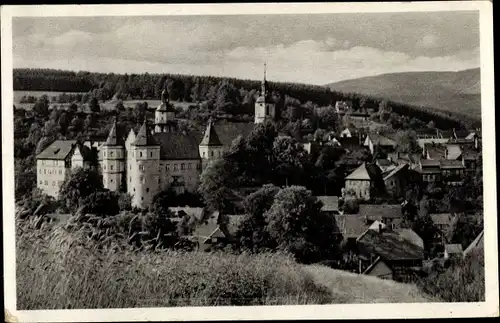 Ak Schleusingen Thüringen, Totalansicht vom Ort