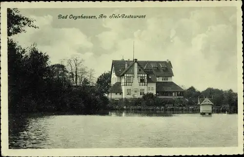 Ak Bad Oeynhausen in Westfalen, Partie am Sielrestaurant, Panorama