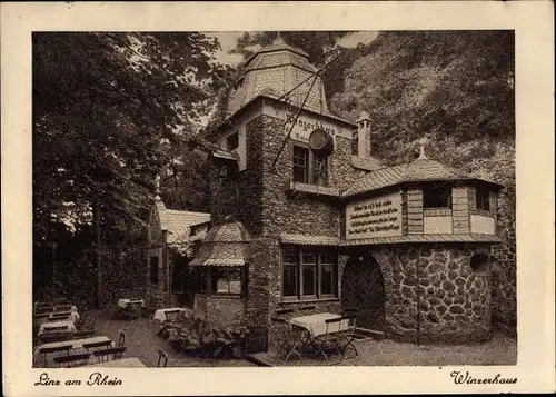 Ak Linz am Rhein, Winzerhaus, Außenansicht, Garten