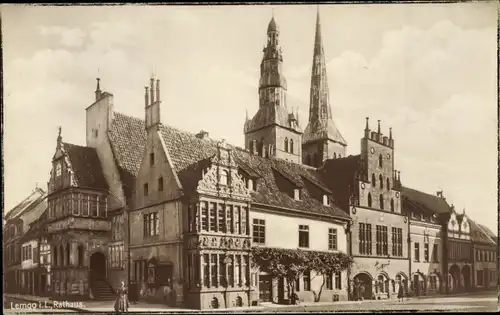 Ak Lemgo in Nordrhein Westfalen, Blick auf das Rathaus