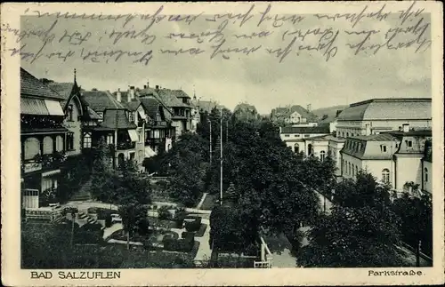 Ak Bad Salzuflen Nordrhein Westfalen, Blick nach Parkstraße