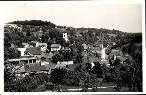 Ak Kraftsdorf in Thüringen, Blick auf den Ort