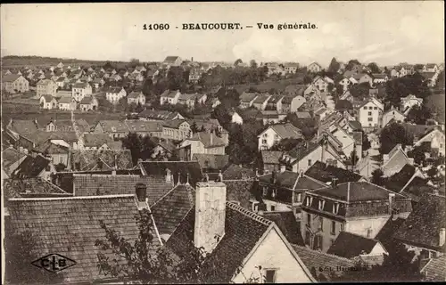 Ak Beaucourt Territoire de Belfort, Vue générale, Stadtpanorama