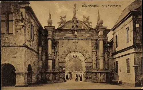 Ak Bückeburg in Schaumburg, Schlossportal