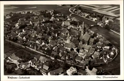 Ak Wolframs Eschenbach Mittelfranken, Fliegeraufnahme vom Ort