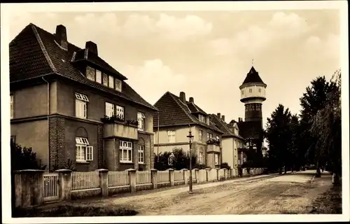 Ak Quakenbrück in Niedersachsen, Hindenburgstraße, Wasserturm