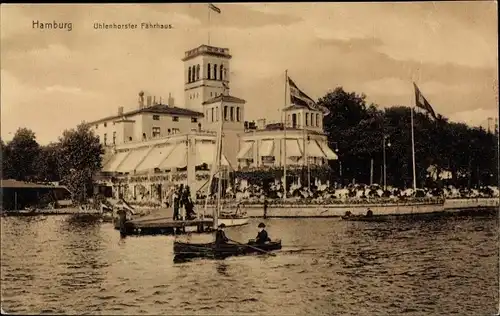 Ak Hamburg Uhlenhorst, Uhlenhorster Fährhaus, Wasserseite