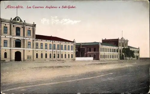 Ak Alexandria Ägypten, Les Casernes Anglaises a Sidi Gaber, Kaserne