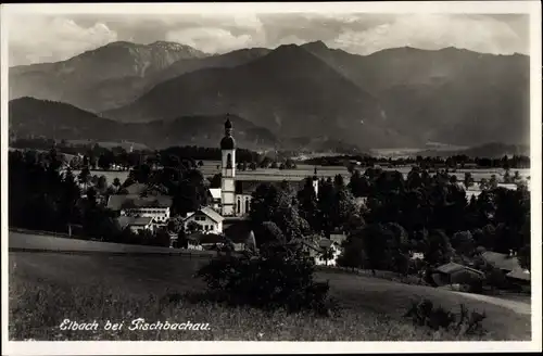 Ak Elbach Fischbachau Oberbayern, Totalansicht vom Ort