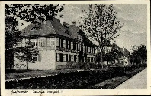 Ak Grafenwöhr in der Oberpfalz Bayern, Stabsoffizier Wohngebäude