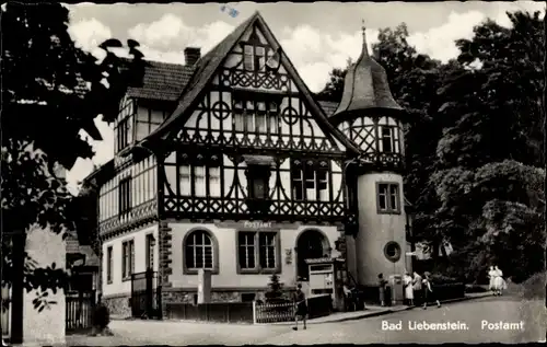 Ak Bad Liebenstein im Thüringer Wald, Postamt, Außenansicht