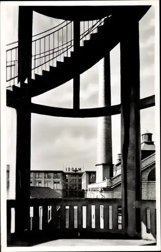 Ak Singen Hohentwiel Baden Württemberg, Blick vom Wasserturm auf einen Teil der Maggi Werke, Treppe