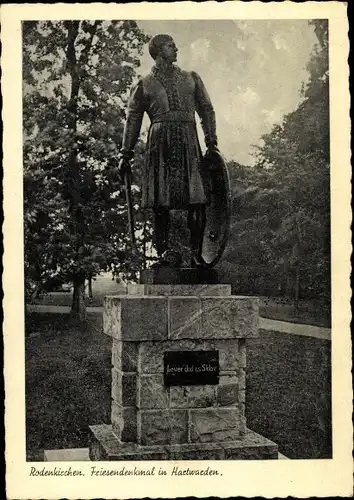 Ak Hartwarden Stadland Wesermarsch, Friesendenkmal