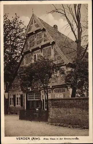 Ak Verden an der Aller, Altes Haus in der Strukturstraße