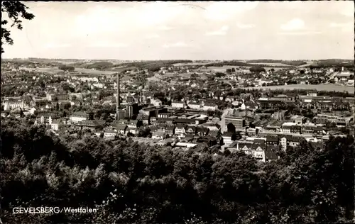 Ak Gevelsberg im Ennepe Ruhr Kreis, Panorama vom Ort