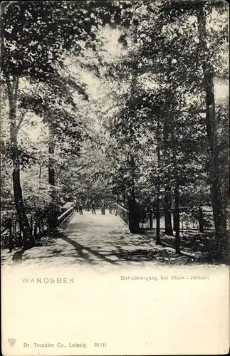 Ak Hamburg Wandsbek, Bahnübergang bei Klein Jüthorn