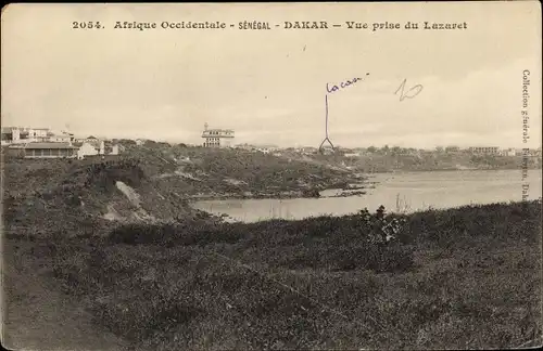 Ak Dakar Senegal, Vue pris du Lazaret, Blick aus dem Lazarett