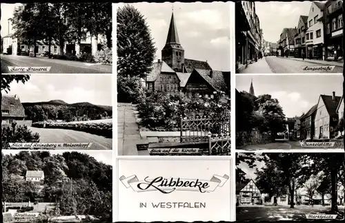 Ak Lübbecke in Ostwestfalen, Kirche, Barre Brauerei, Forsthaus, Danzelstätte, Marktplatz