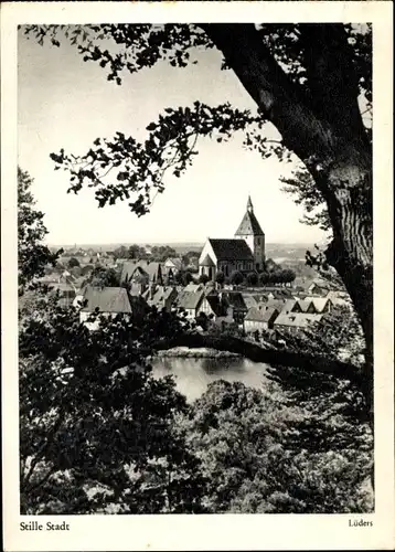 Ak Mölln im Herzogtum Lauenburg, Durchblick zum Ort, Kirche