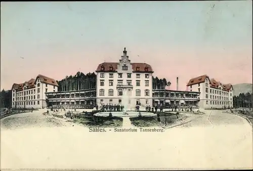 Ak Saales Saal Elsass Bas Rhin, Sanatorium Tannenberg, Gesamtansicht