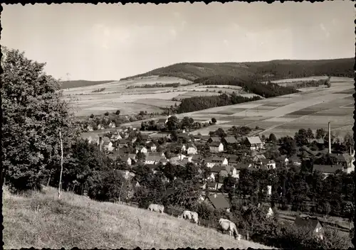 Ak Pöhla Schwarzenberg im Erzgebirge Sachsen, Blick auf den Ort