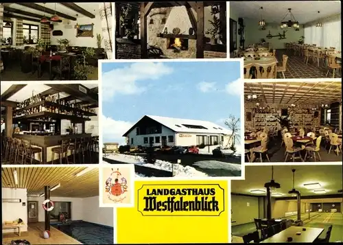 Ak Vasbeck Diemelsee Hessen, Landgasthaus Westfalenblick, Inh. Fritz Pistorius, Kegelbahn