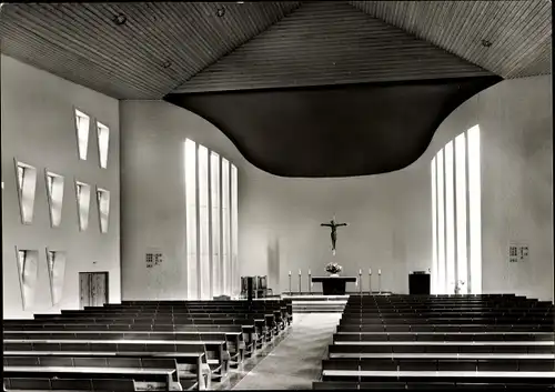 Ak Espelkamp in Ostwestfalen, Thomaskirche, Innenansicht, Altar