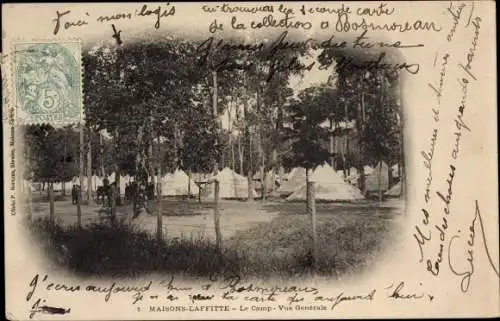 Ak Maisons Laffitte Yvelines, Le Camp, Vue générale, Militärlager