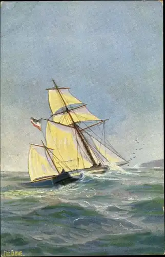 Künstler Ak Rave, Chr., Marine Galerie Nr. 257, Deutsche Sloop