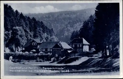 Ak Marxzell Baden Württemberg, Gasthof und Pension Bergschmiede