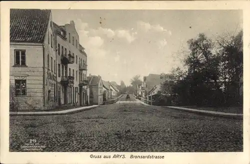 Ak Orzysz Arys Ostpreußen, Bronsardstraße, Straßenpartie