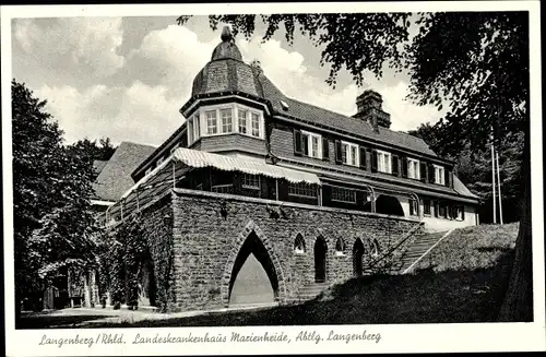 Ak Langenberg Velbert in Nordrhein Westfalen, Landeskrankenhaus Marienheide