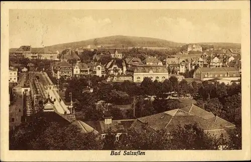 Ak Bad Salzuflen Nordrhein Westfalen, Panorama vom Ort, Eisenbahn, Gleise