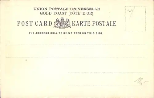 Präge Briefmarken Litho Goldküste, Dieu et mon droit