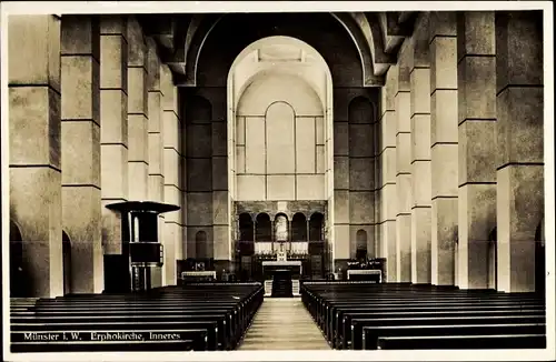 Ak Münster in Westfalen, Erphokirche, Innenansicht