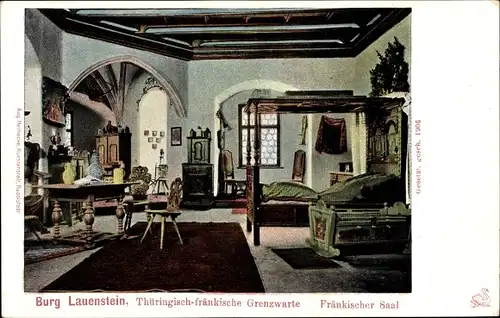 Ak Lauenstein Ludwigsstadt in Oberfranken, Burg, Fränkischer Saal
