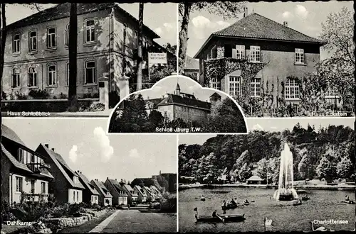 Ak Bad Iburg Niedersachsen, Schloss Iburg T.W., Haus Schlossblick, Eckstein, Dahlkamp, Charlottensee