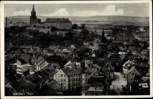 Ak Weida Thüringen, Panorama vom Ort