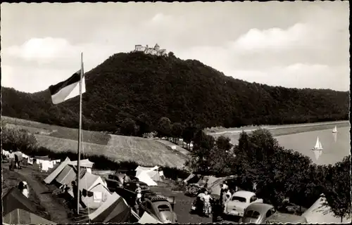 Ak Waldeck in Nordhessen, Terrassen Zeltplatz Bibbig