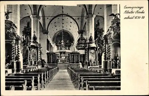 Ak Lamspringe in Niedersachsen, Klosterkirche, Innenansicht