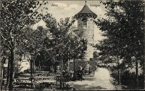Ak Jena Thüringen, Landgraf, Aussichtsturm, Terrasse