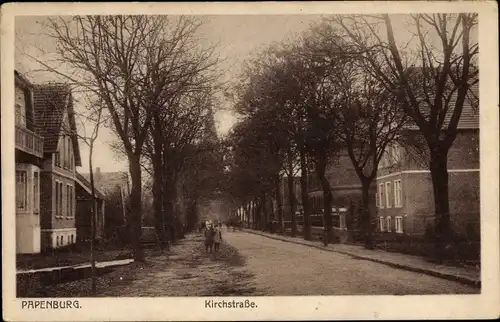 Ak Papenburg im Emsland, Kirchstraße, Straßenpartie