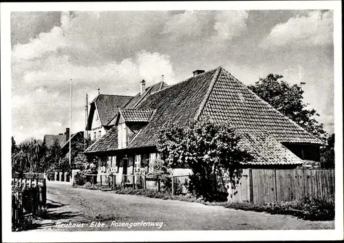 Ak Neuhaus an der Elbe, Rosengartenweg, Gebäude