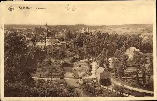 Ak Rochefort Wallonien Namur, Panorama vom Ort, Brücken