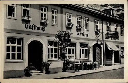 Ak Leutenberg Thüringen, Gaststätte zur Garküche, Straßenansicht
