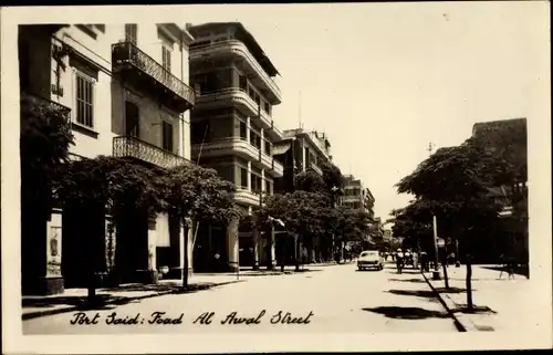 Foto Ak Port Said Ägypten, Al Awal Street, Straßenpartie