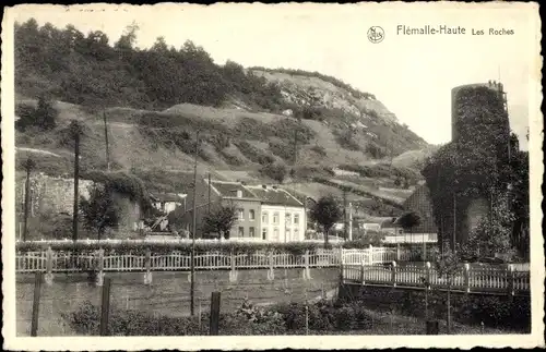 Ak Flémalle Wallonien Lüttich, Les Roches, Teilansicht der Stadt