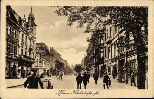 Ak Herne im Ruhrgebiet, Bahnhofstraße, Kaufhaus Schreiber, Geschäfte, Passanten