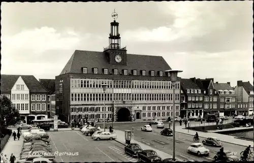 Ak Emden in Ostfriesland, Partie am Rathaus, Vorderseite