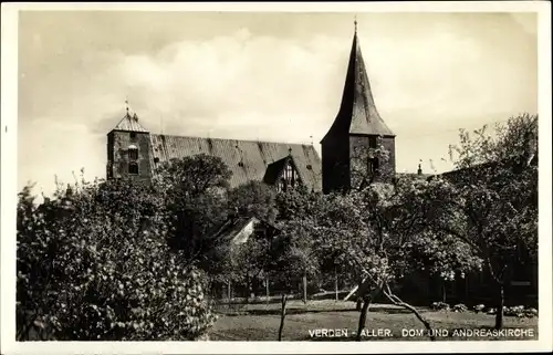 Ak Verden an der Aller, Dom und Andreaskirche